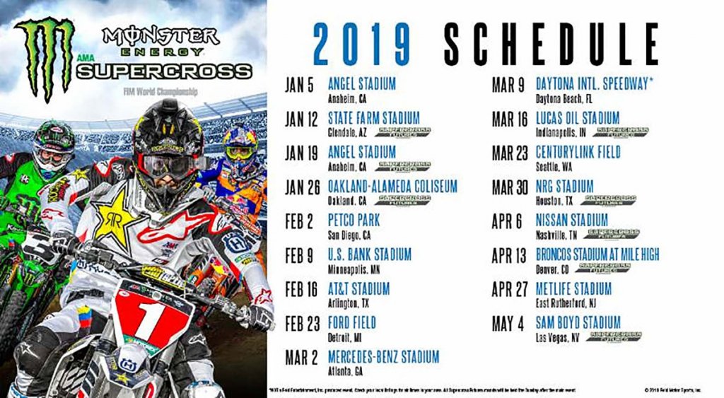 US Supercross calendar confirmed MotoHead